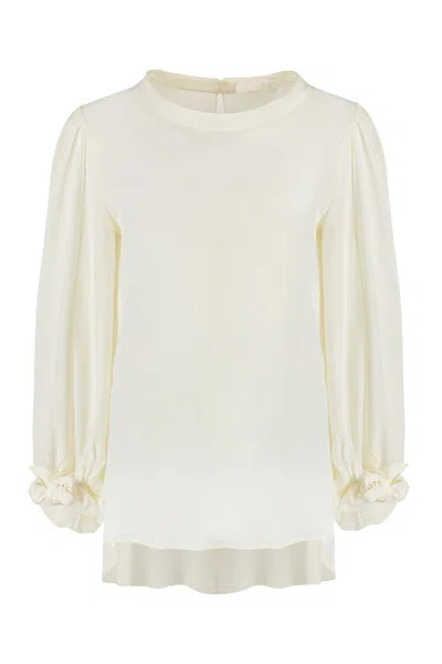 Chloé Silk Blouse In Ivory