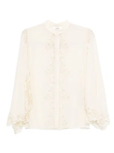 Chloé Chloè Silk Blouse In White
