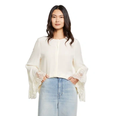 Chloé Silk Blouse In Burgundy