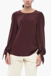 Chloé Dark Purple Silk Blouse