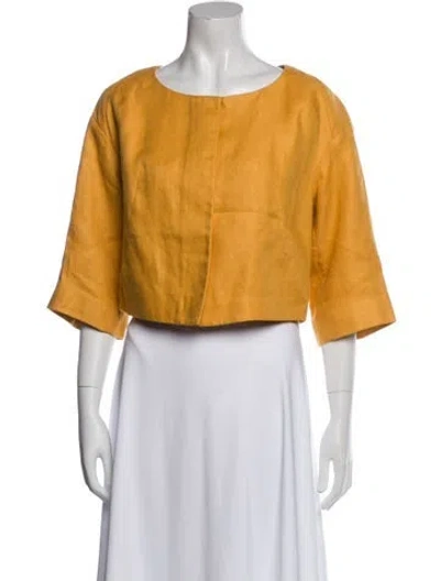 Pre-owned Chloé Silk Bolero In Yellow