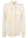 Chloé Silk Button-down Shirt In White