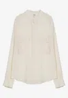 Chloé Ivory Silk Blouse In White