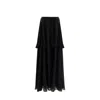 Chloé Open-back Embellished Tiered Silk-georgette Maxi Dress In Black