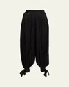 Chloé Chloe Women Pantaloni Fluidi A Pieghe In Charmeuse Di Seta In Black