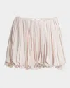 Chloé Silk Charmeuse Mini Bloomer Shorts In Pansy Pink