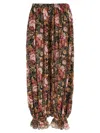 Chloé Fluid Pleated Floral Print Pants