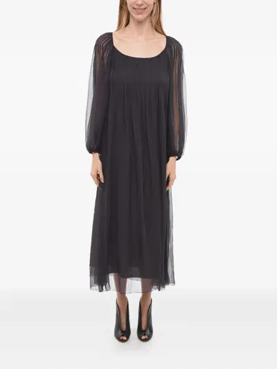 Chloé Silk Chiffon Midi Dress