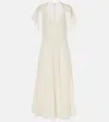 Chloé Silk Chiffon Midi Dress In White