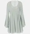 Chloé Silk Chiffon Minidress In Green