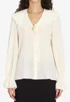 Chloé Silk Crêpe De Chine Blouse In White
