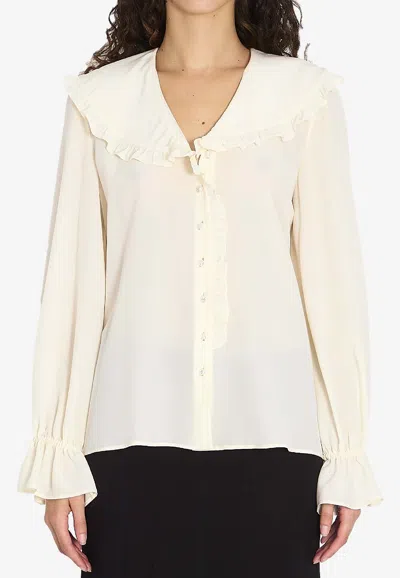 Chloé Silk Crêpe De Chine Blouse In White