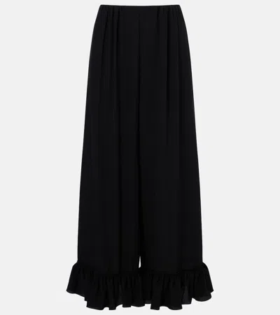 Chloé Silk Crêpe De Chine Wide-leg Pants In Black