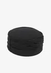 Chloé Silk Crepe Toque Hat In Black