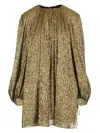 Chloé Silk Crepon Mini Dress Dresses Gold In Gold