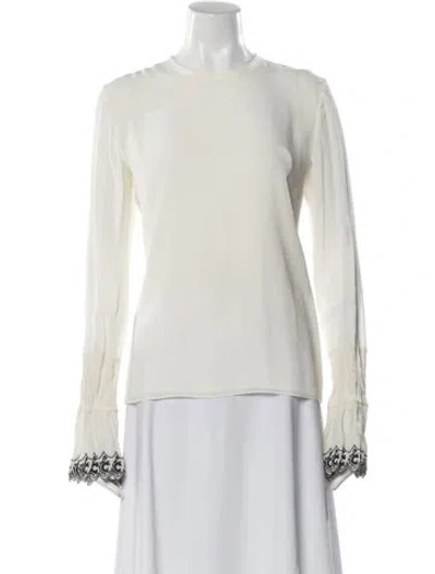 Pre-owned Chloé Silk Crew Neck Blouse