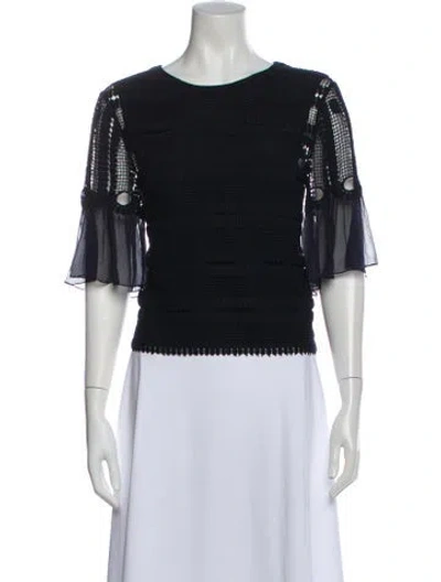 Pre-owned Chloé Silk Crew Neck Blouse In Multi