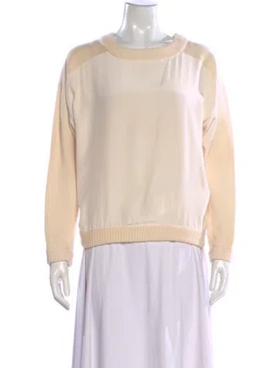 Pre-owned Chloé Silk Crew Neck Sweater In Multi