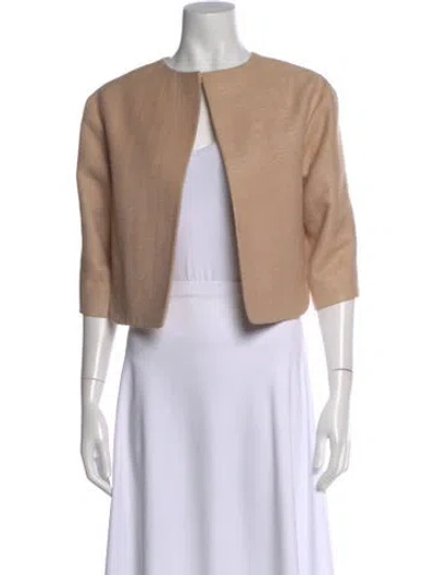 Pre-owned Chloé Silk Crew Neck Top In Neutral