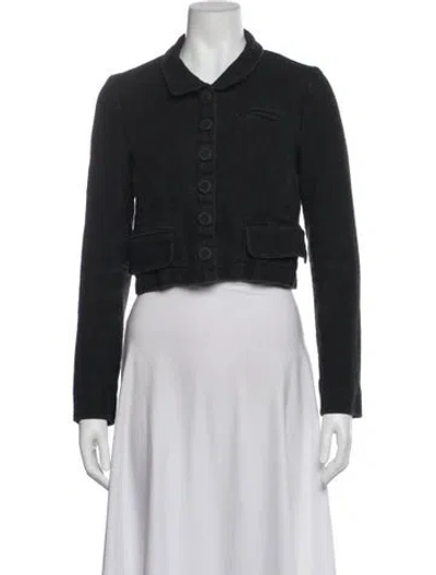 Pre-owned Chloé Silk Denim Jacket In Gray