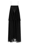 Chloé Knee Length Dress Gold Chain Straps In Black