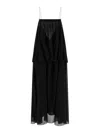 Chloé Long Sleeveless Dress In Silk Georgette In Black