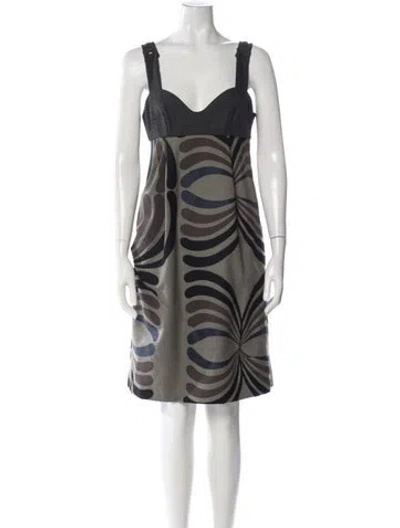 Pre-owned Chloé Silk Dress In Gray