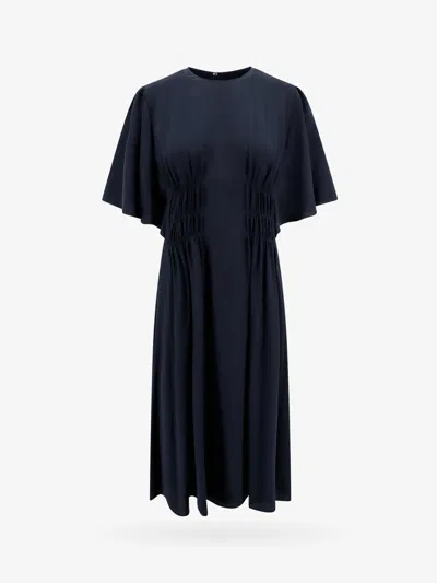 Chloé Silk Dress With Frontal Drapery