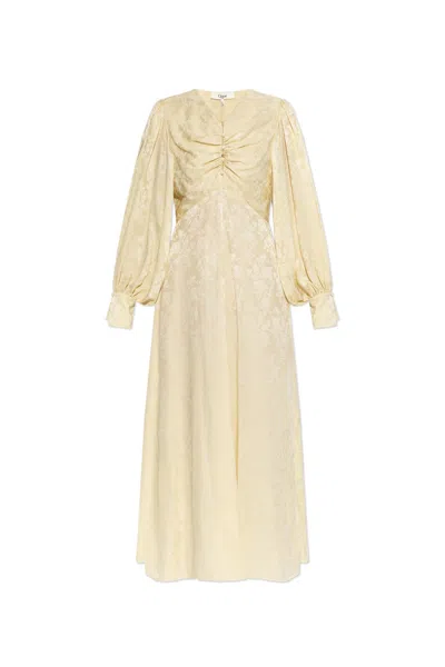 Chloé Silk Dress In Yellow