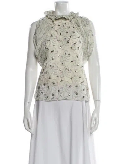 Pre-owned Chloé Silk Floral Print Blouse In Multi