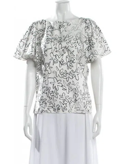 Pre-owned Chloé Silk Floral Print Blouse In Multi