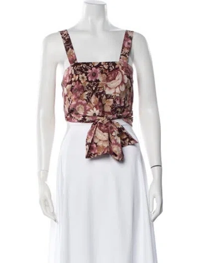 Pre-owned Chloé Silk Floral Print Top W/ Tags In White