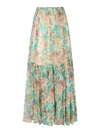 Chloé Silk Gathered Maxi Skirt In Sand