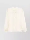Chloé Fluid Blouse In Silk Georgette And Lace Clothing In Neutral