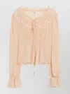 Chloé Blouse With Tie In Pink Silk Georgette