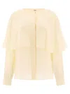 Chloé Silk Georgette Blouse In Yellow
