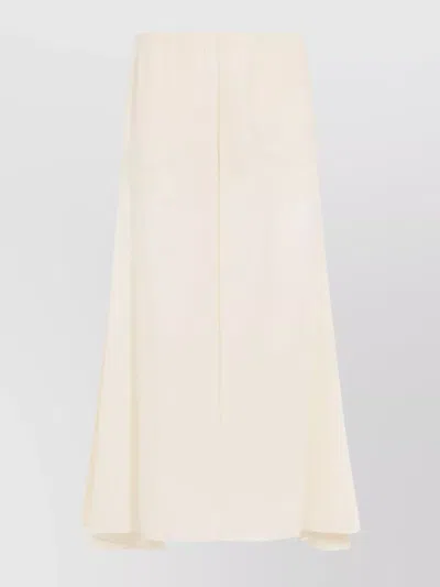 Chloé Silk Georgette Cropped Flared High Rise Pants In White