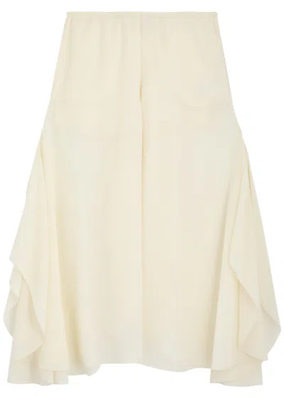 Chloé Chloe Silk-georgette Culottes In Ivory