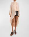 Chloé Chloe Silk-georgette Tunic Top In Pearl Blush