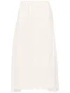 Chloé Chloe Women Silk Georgette Long Skirt In Beige