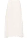 Chloé Chloe Women Silk Georgette Long Skirt In Beige