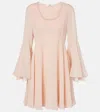 Chloé Silk Georgette Minidress In Pink