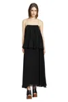Chloé Long Sleeveless Dress In Silk Georgette In Black