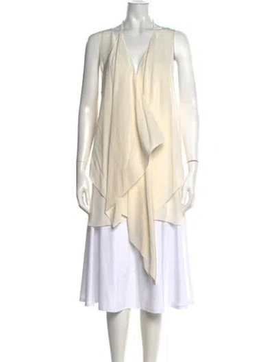 Pre-owned Chloé Silk Halterneck Blouse In Neutral