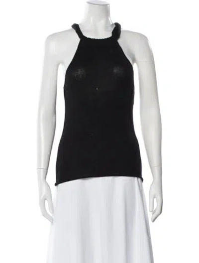 Pre-owned Chloé Silk Halterneck Top In Gray