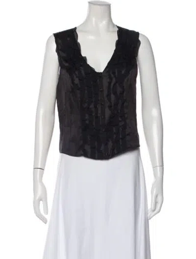 Pre-owned Chloé Silk Jacket In Black