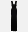 Chloé Silk Jacquard And Lace Gown In Black