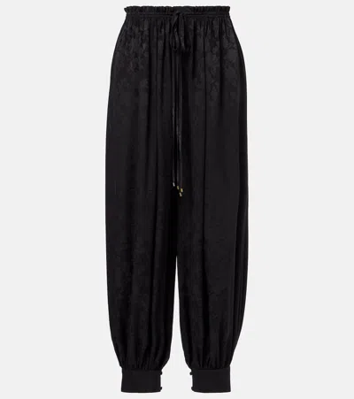 CHLOÉ CHLOÉ SILK JACQUARD WIDE-LEG PANTS