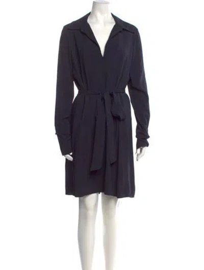 Pre-owned Chloé Silk Knee-length Dress In Blue