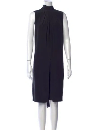 Pre-owned Chloé Silk Knee-length Dress In Blue